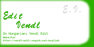 edit vendl business card